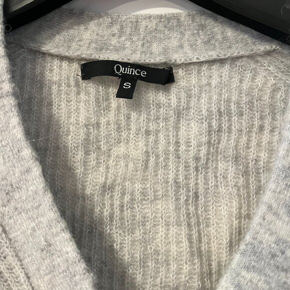 Quince Mohair Grey Sweater Cashmere - Picture 2 of 4